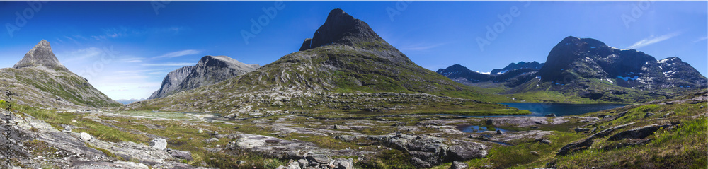 Trollstigen road in Meiadalen in Norway