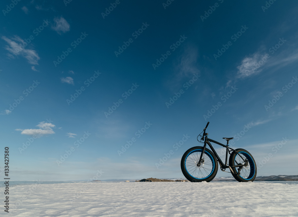 Fototapeta premium Fatbike. Fat tire bike.
