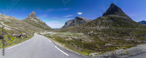 Trollstigen road in Meiadalen in Norway photo