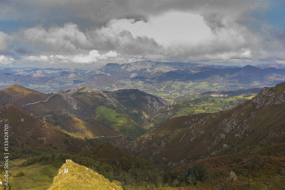 Fototapeta premium Peaks of Europe in Covadonga (Asturias, Spain).