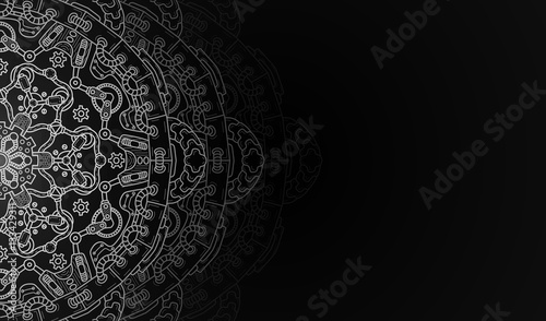 Banner with steampunk design elements. Steam mechanic elements. Steampunk ornament background. Vector illustration.