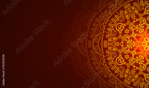 Banner with steampunk design elements. Steam mechanic elements. Steampunk ornament background. Vector illustration.