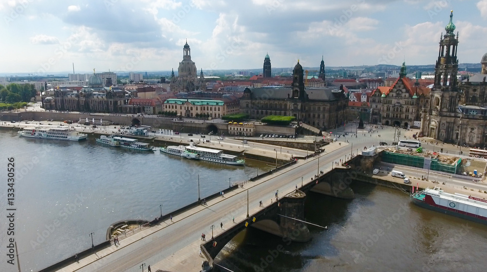 Dresden Altstadt aerial view