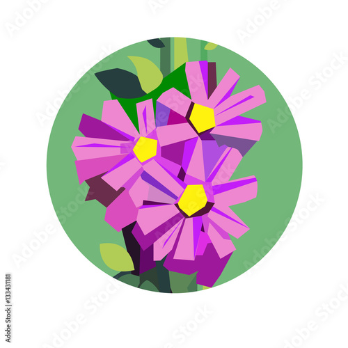 flower art illustration pattern bloom beauty green