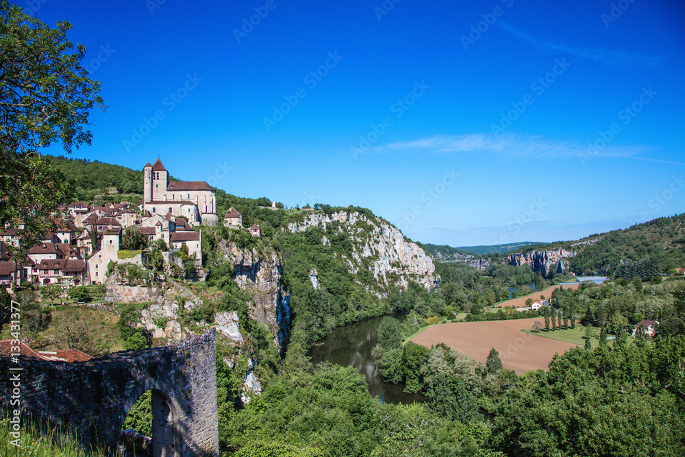 Saint Cirq Lapopie, département du Lot, Languedoc-Roussillon-Midi-Pyrénées, France 
