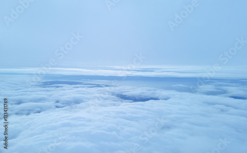 Fototapeta Naklejka Na Ścianę i Meble -  Clouds in  the sky out of the airplane