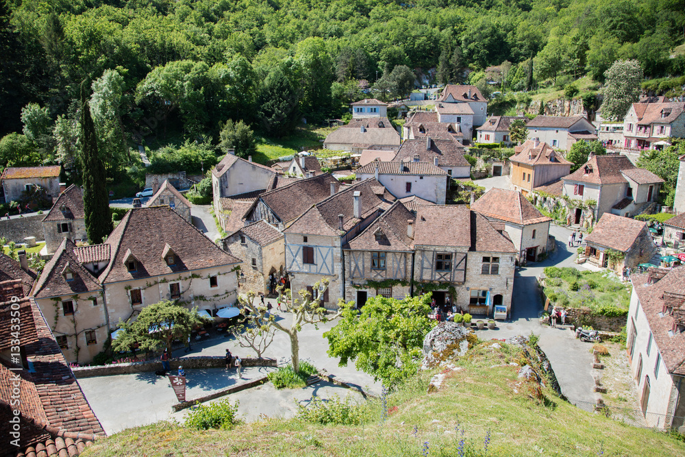 Saint Cirq Lapopie, département du Lot, Languedoc-Roussillon-Midi-Pyrénées, France 