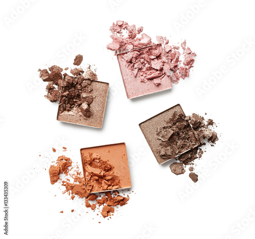 Cuadro en lienzo Eye shadow isolated on white background