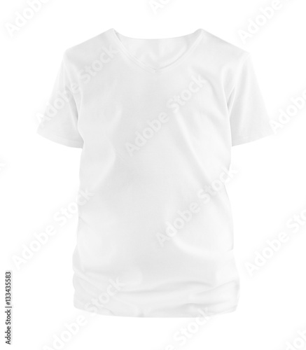 Front view of t-shirt on white background