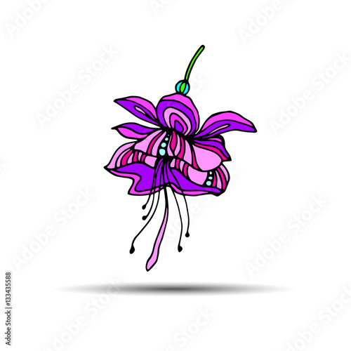 flower art illustration pattern bloom beauty green