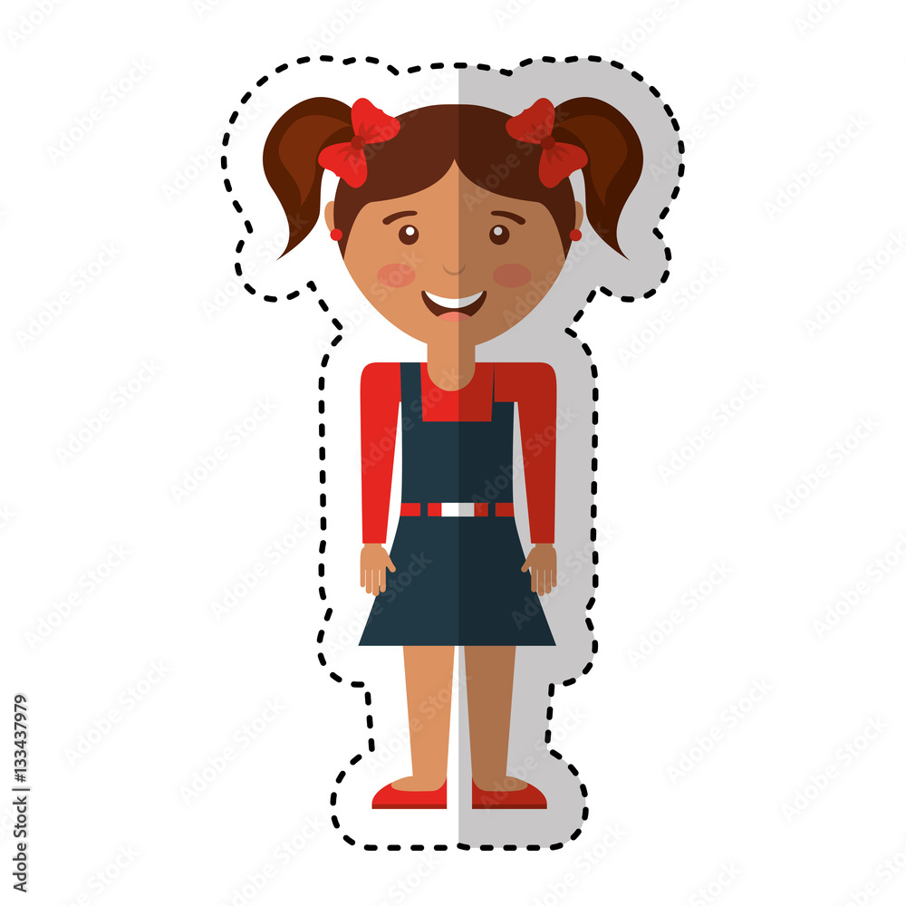 cute girl character icon vector illustration design cute girl character icon vector illustration design