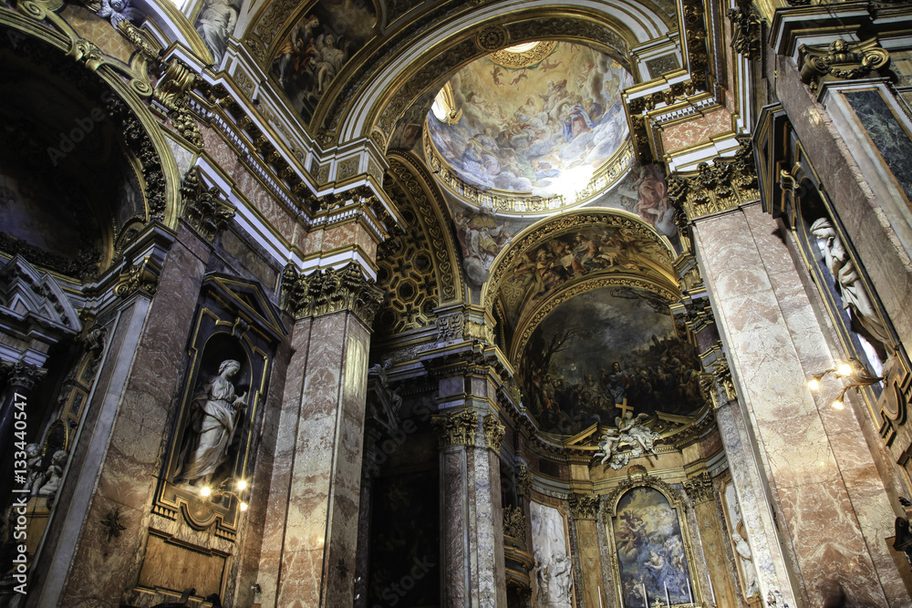 Interieur de l'église Santa, maria, Maddalena, Rome, Latium, Italy 