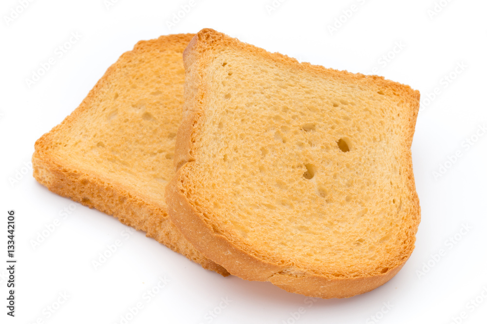 Slices of toast bread on wooden table, top view. Slices of toast bread on wooden table, top view.