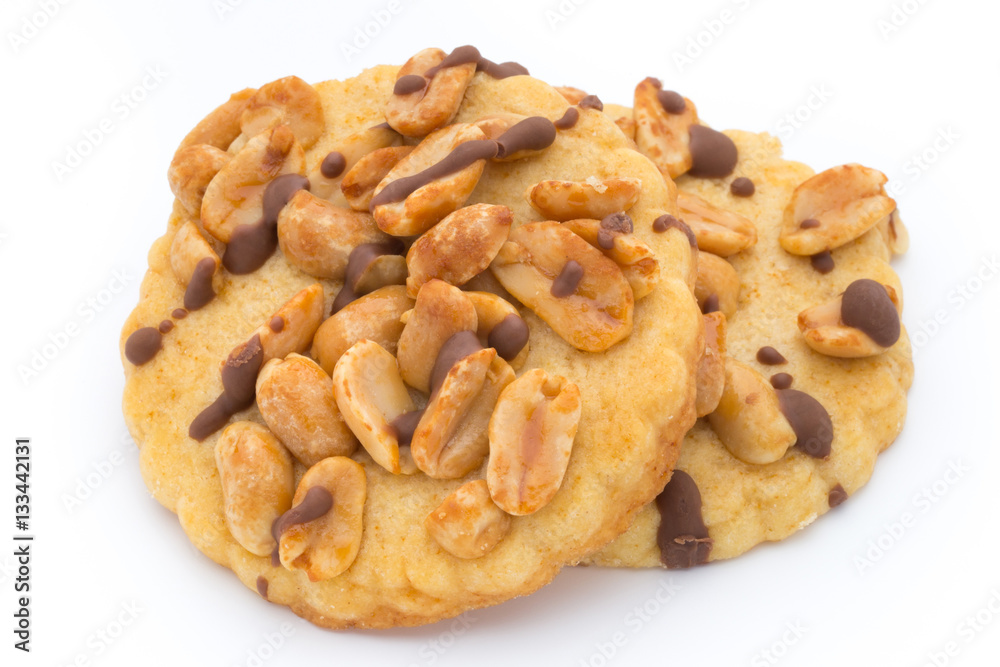 Cookies nuts on the isolated on white background. Cookies nuts on the isolated on white background.