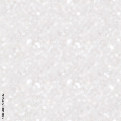 Silver and white bokeh lights defocused. Seamless texture. Tile