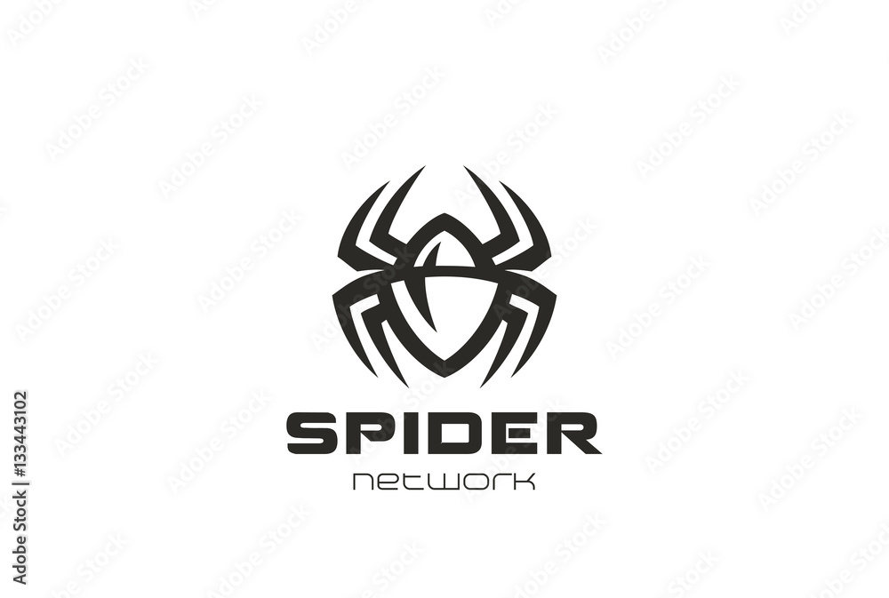 Spider Logo design Dangerous Poison Virus technology Bugs icon Spider Logo design Dangerous Poison Virus technology Bugs icon
