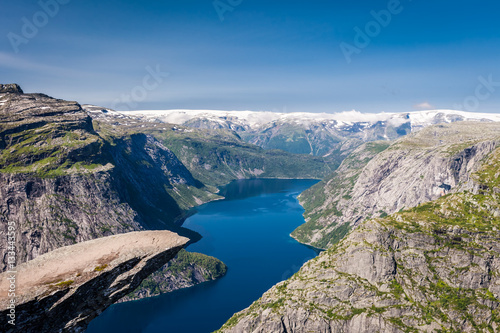 Panoramic view of Trolltunga, Odda, Norway
