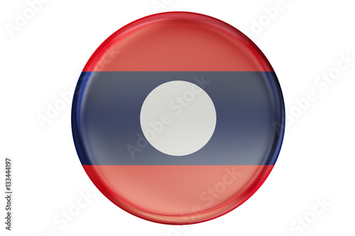 Free Download Badge with flag of Laos, 3D rendering - GFXLoad