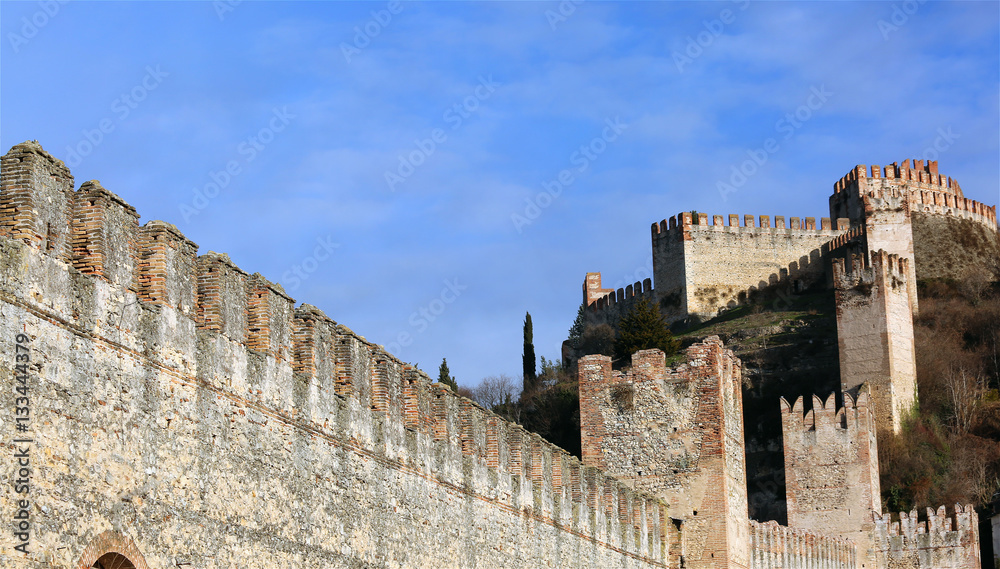 Soave Verona Italy Ancient Castle with medieval walls