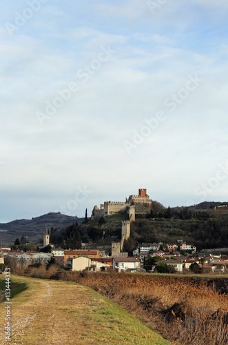 Soave Verona Italy Ancient Castle with old medieval walls