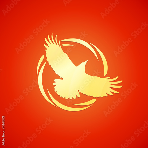 Logo of Crow in Golden Color