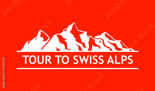 White Logo of Swiss Mountains photo
