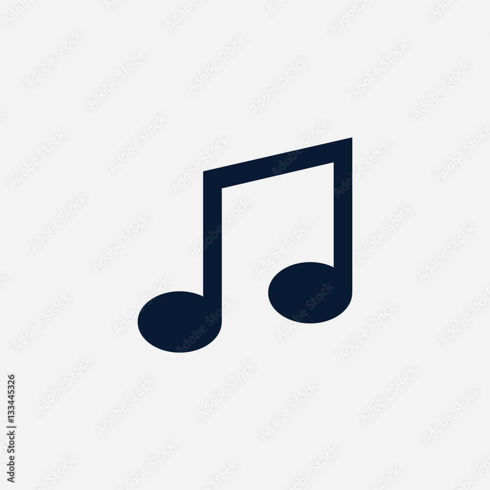 Music note icon simple illustration Music note icon simple illustration