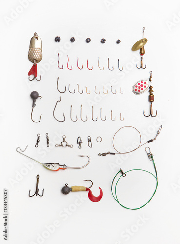 assorted fishing tackle