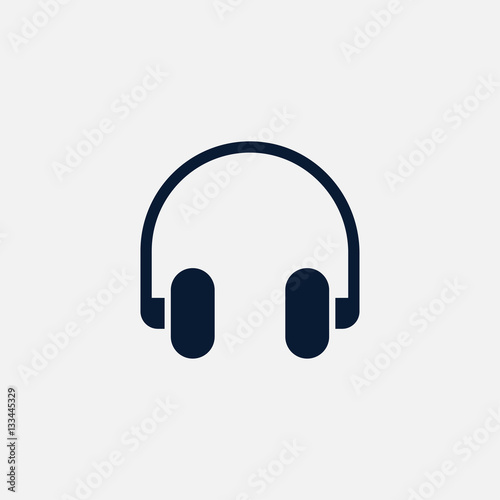 Headphone icon simple illustration