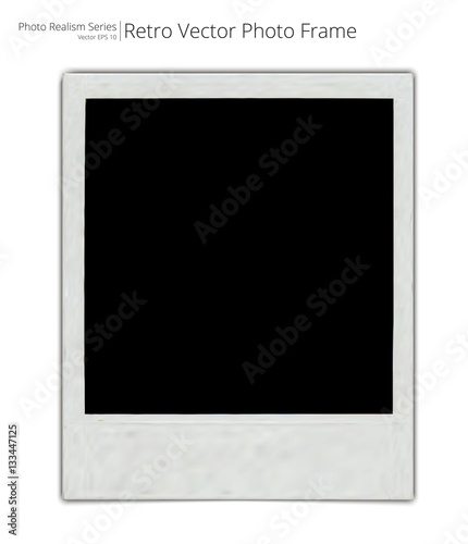 Vector Retro Photo Frame. Photo Realistic Vector of Classic retro Photo Frame. Blank for Copy Space.