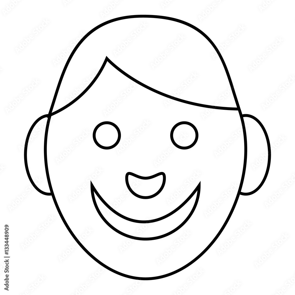 Boy icon, outline style Boy icon, outline style