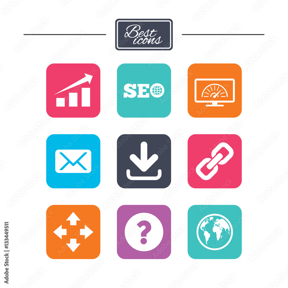 Internet, seo icons. Bandwidth speed sign. Internet, seo icons. Bandwidth speed sign.