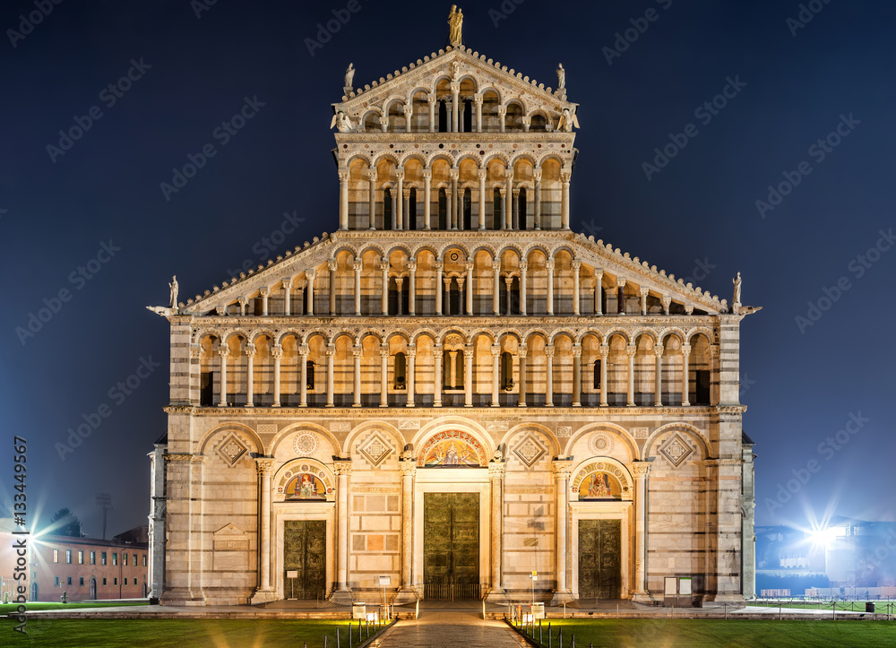 Pisa Cathedral By Night