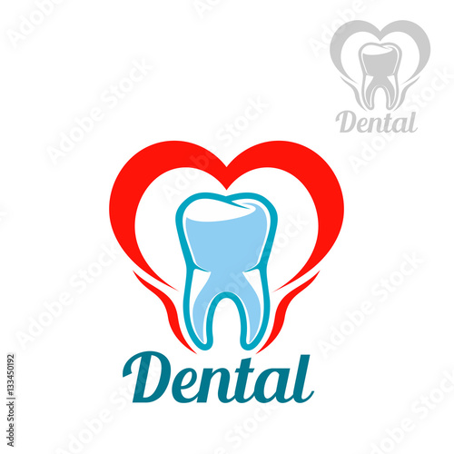 Dental vector isolated tooth icon