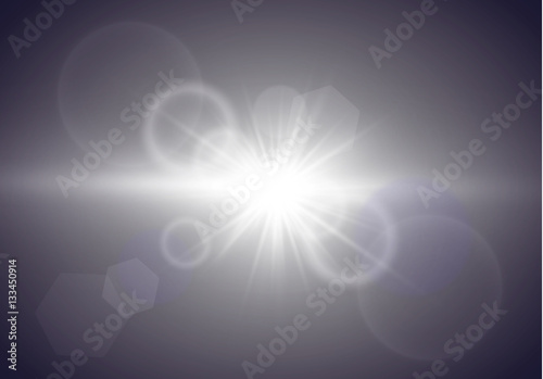 Sunlight special lens flare light effect. Abstract Shining Background. Vector illustration
