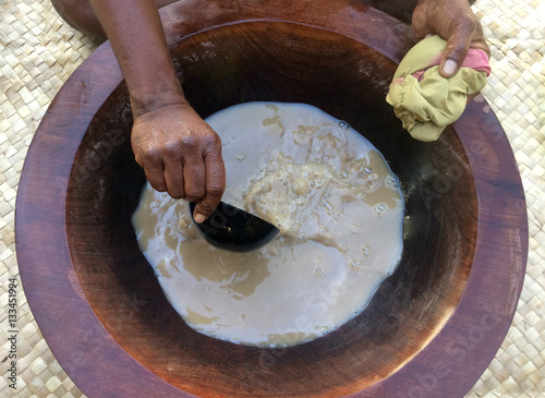 Traditional Kava drink the national drink of Fiji photo