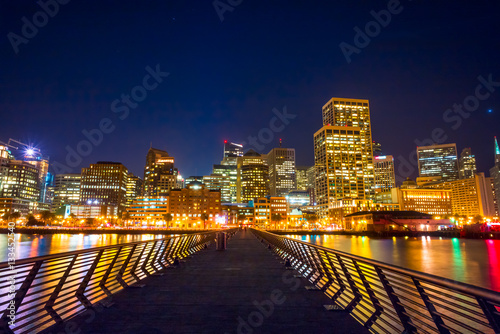 Night view of San Francisco. Cityscape from Pier 14