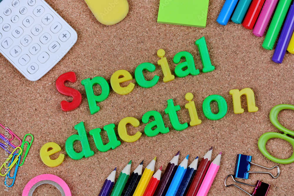 Fotografie Special education words on cork