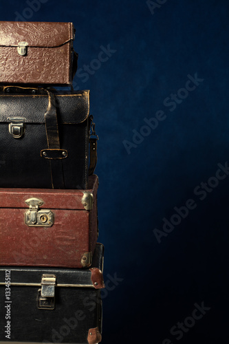 Stack of old suitcases