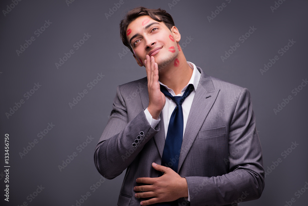 Man in funny romantic concept Man in funny romantic concept
