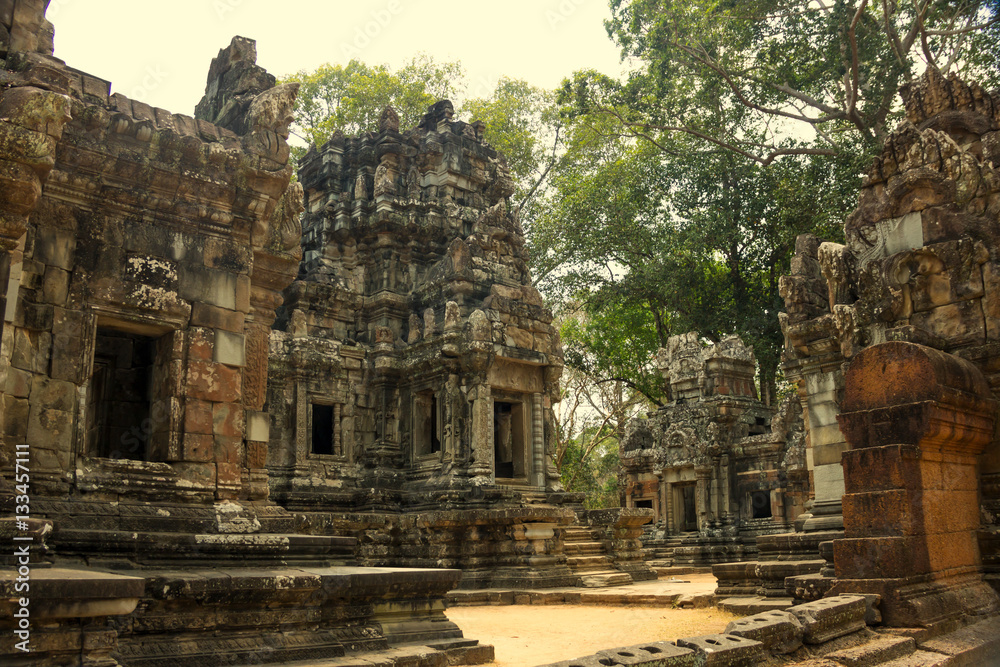 Fototapeta premium Angkor Wat. Temple. Khmer civilization. Siem Reap. Tourism in Cambodia