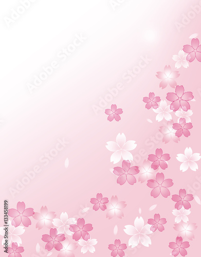 桜 和柄 花模様