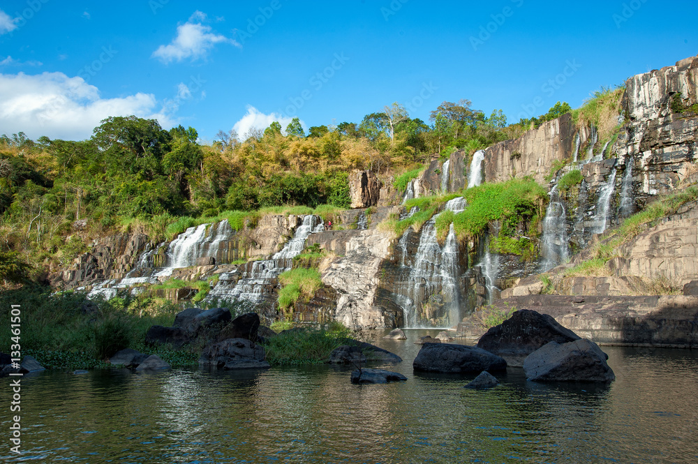 Landscape of Pongour waterfall in Lam Dong province, Vietnam.