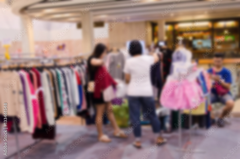 Blurred of shopping