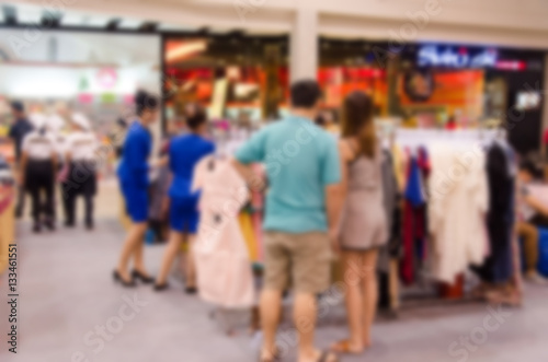 Blurred of shopping