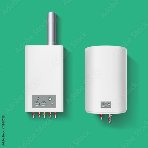 gas boiler on green