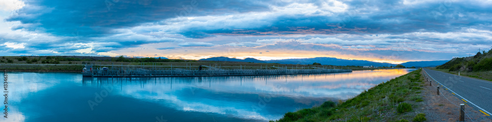 Fototapeta premium Salmon Pens, Tekapo New Zealand