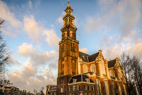 Canvas Print AMSTERDAM, NETHERLANDS - JANUARY 10, 2017: General landscape views in traditional Dutch church on 10 January, 2017 in Amsterdam, Netherlands
