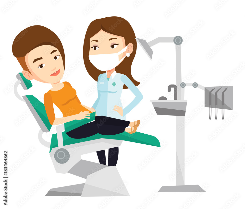 Patient and doctor at dentist office. Patient and doctor at dentist office.