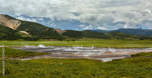 Hydrothermal field in the Uzon Caldera. Kronotsky Nature Reserve